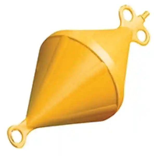 Mooring Buoy Bi-Conical, Plastik, Ext. Ø 220mm, Yellow