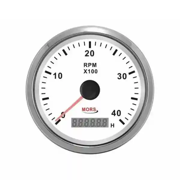 MORS Devir Göstergesi ve Motor Zaman Saati 4000RPM - Beyaz