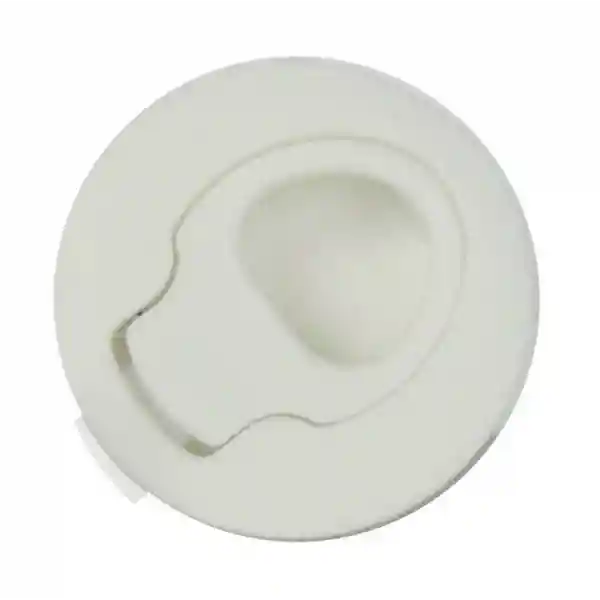  Plastik Gömme Kulp, Yaylı - Beyaz