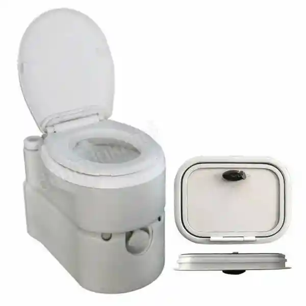 Porvaletti Kasetli Karavan Tuvalet 24L + Servis Kapağı