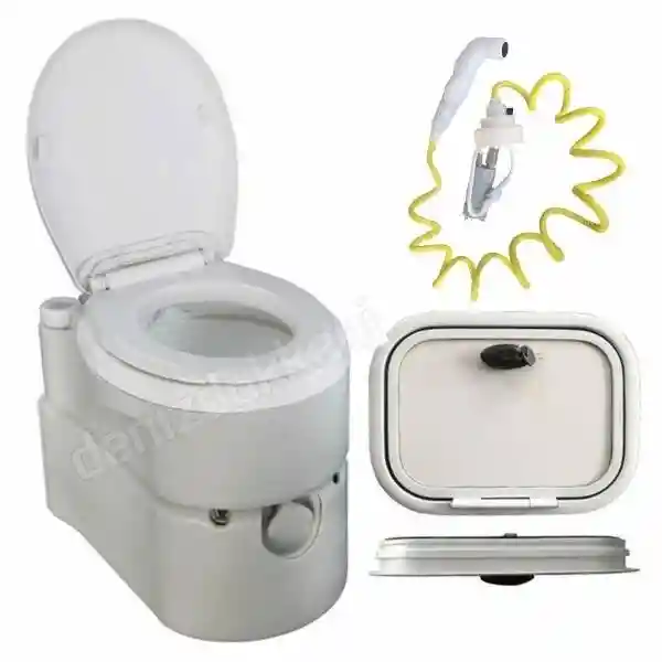 Porvaletti Lüks Kasetli Karavan Tuvalet 22L + Servis Kapağı