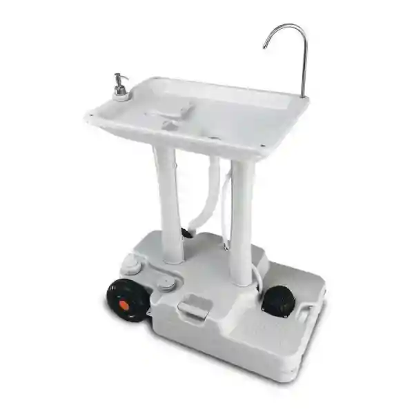 Porvaletti Tekerlekli Portatif Lavabo, 30L Temiz Su Tanklı