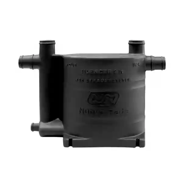 Tekne Egzoz Susturucu 9Lt, Oval, Siyah