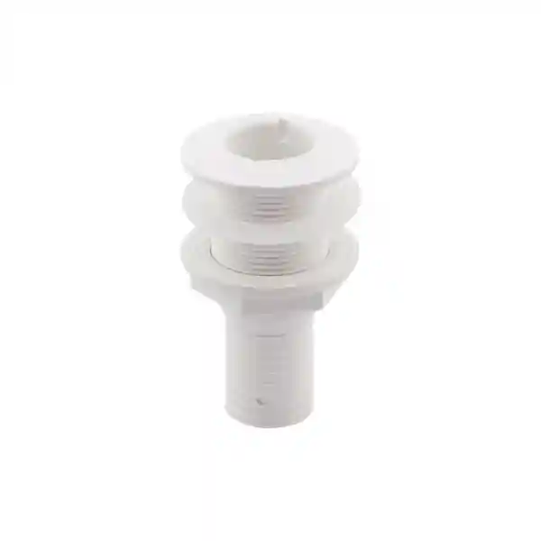 Thru-Hull Fitting 1 1/4, W/Hose Barb Ø 32mm & Washer, Beyaz, İso