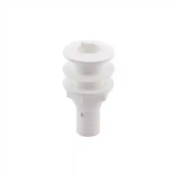 Thru-Hull Fitting 1, W/Hose Barb Ø 25mm & Washer, Beyaz, İso