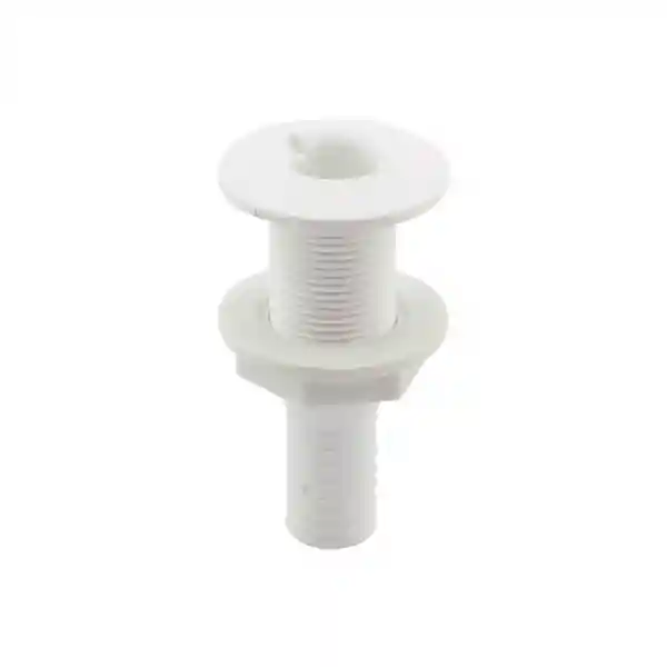 Thru-Hull Fitting 3/4, W/Hose Barb Ø 19mm, Beyaz