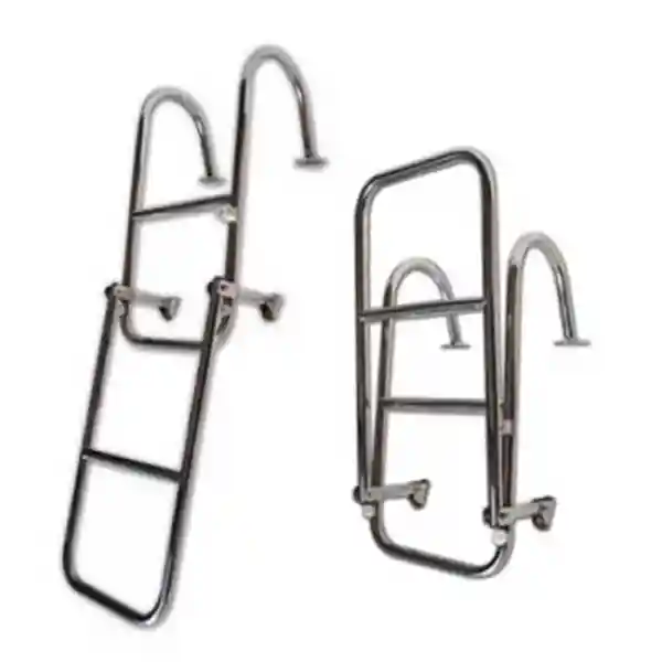  Tutamaklı Katlanır Merdiven, Paslanmaz Çelik, 2+1