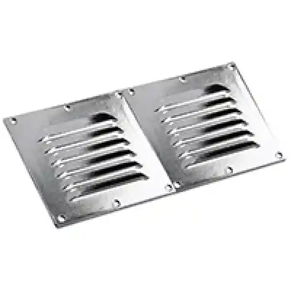 Vent. Shaft Grilles Cover, Double, 258X118X6,5mm, Siyah