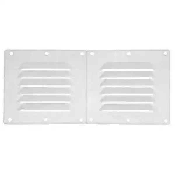 Vent. Shaft Grilles Cover, Double, 258X118X6,5mm, Beyaz