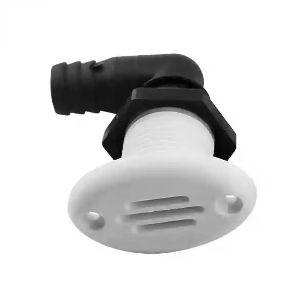 Havalandırma For Tank Elbow 90°, Oval, Ø 16mm Hose, Beyaz