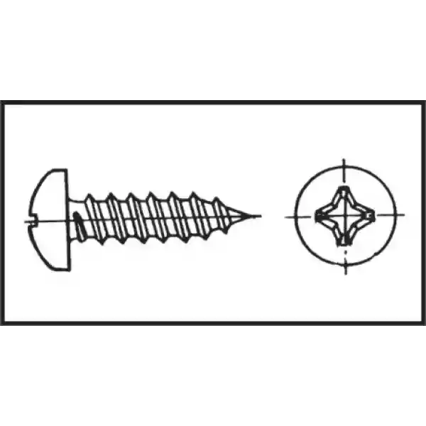 Yıldız Silindir Baş Sac 4,2X9,5 mm Aısı 316 Dın 7981