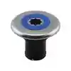 İnox Dolum Ağzı Ø 38mm, Mavi Kapaklı, Su İçin, Siyah Gövde