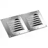 Vent. Shaft Grilles Cover, Double, 258X118X6,5mm, Siyah
