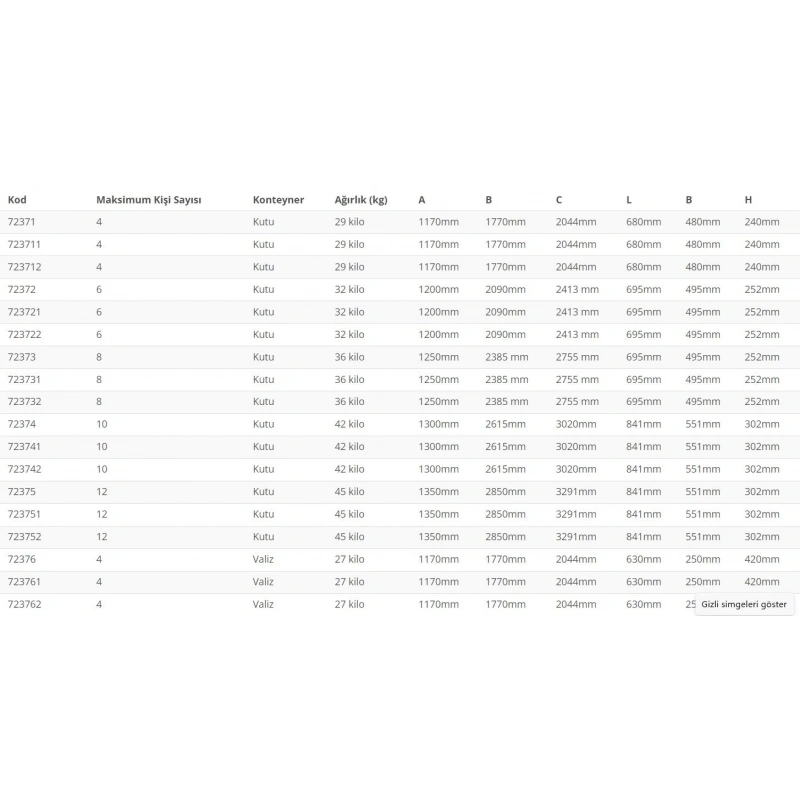 Can Salı - Konteyner - Iso-Racing - 8 Kişilik