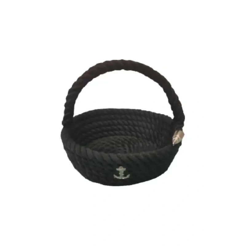 CaptainRA Kulplu Eşya Sepeti (Yuvarlak) Lacivert