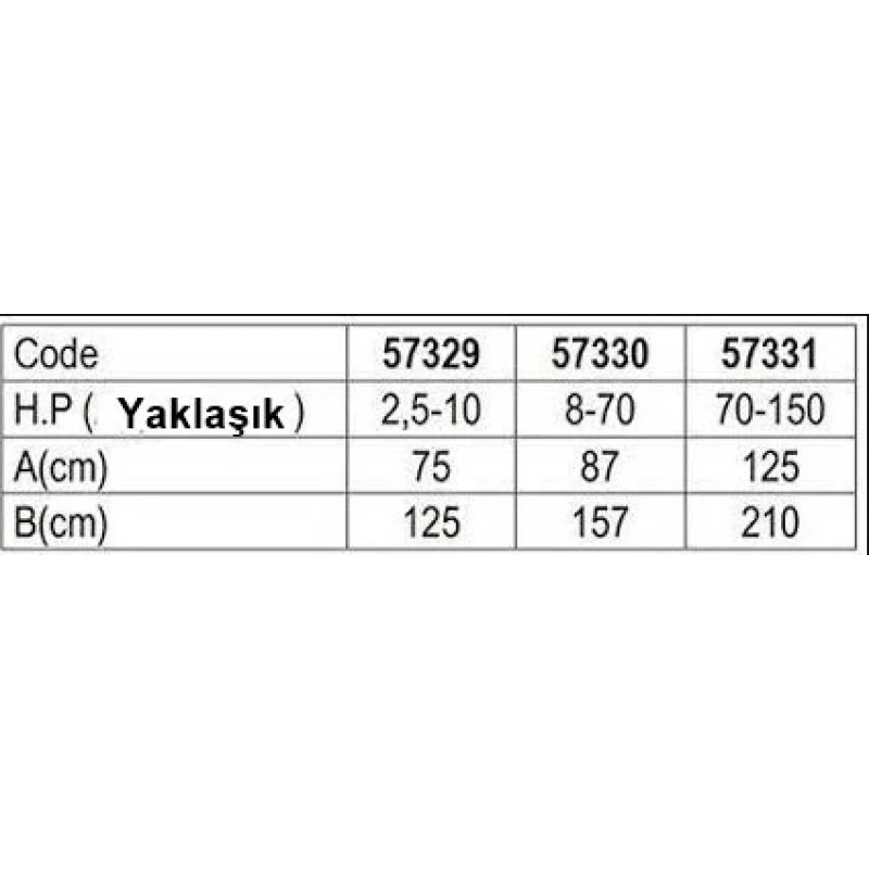 Dıştan Takma Motor Örtüsü - Tam Boy - 2,5 - 10 Hp