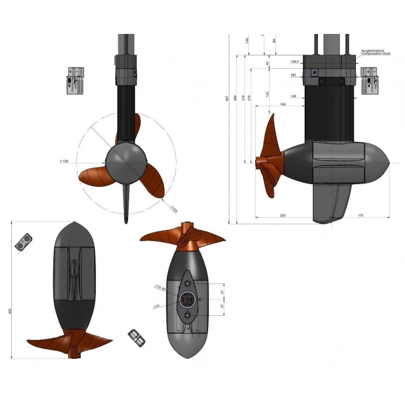 Elektrikli Motor Torqeedo Pod Drıve Cruıse 3.0 FP 24V DC