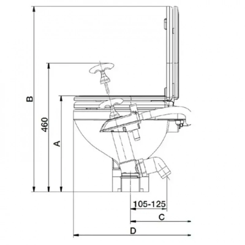 Matromarine Küçük Taş Manuel Marin Tuvalet