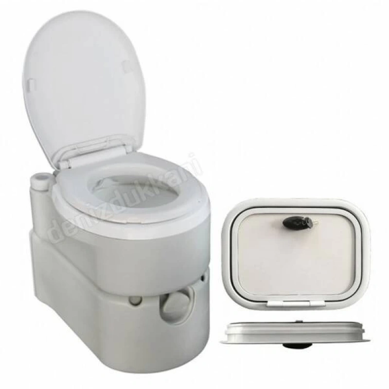 Porvaletti Kasetli Karavan Tuvalet 24L + Servis Kapağı