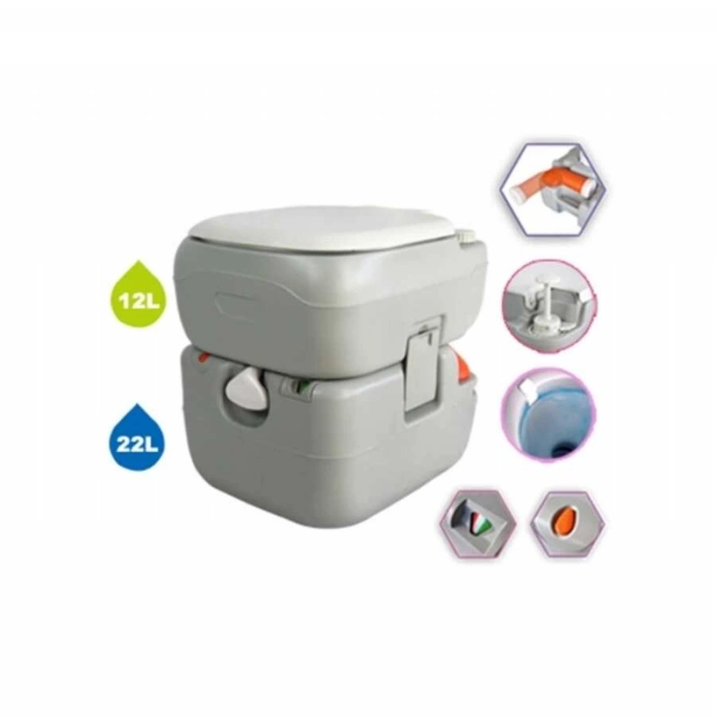 Porvaletti Lüks Portatif Tuvalet 22Lt Pis Su Tankı