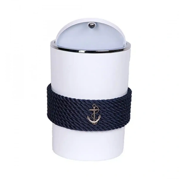 CaptainRA Beyaz Çöp Kovası Lacivert