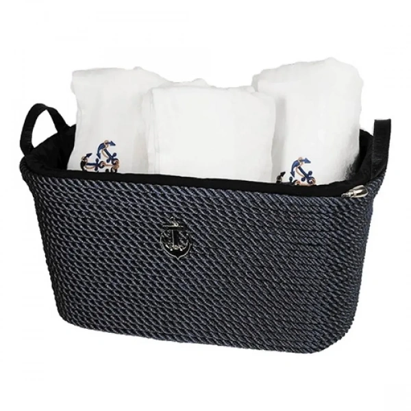 CaptainRA Havlu Sepeti Siyah