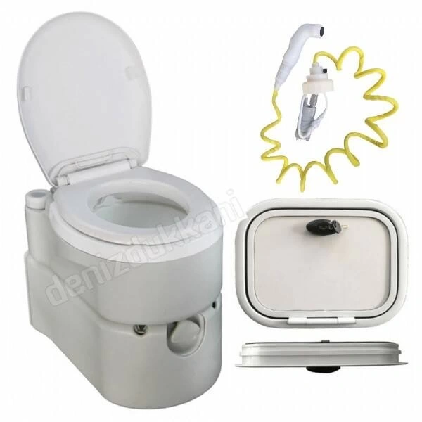 Porvaletti Lüks Kasetli Karavan Tuvalet 22L + Servis Kapağı