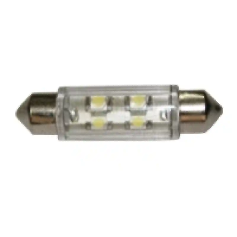 Ampül 12V, Led, T11, Sv8.5-8, Cool Beyaz - 2X4 Leds 360°,11X39mm