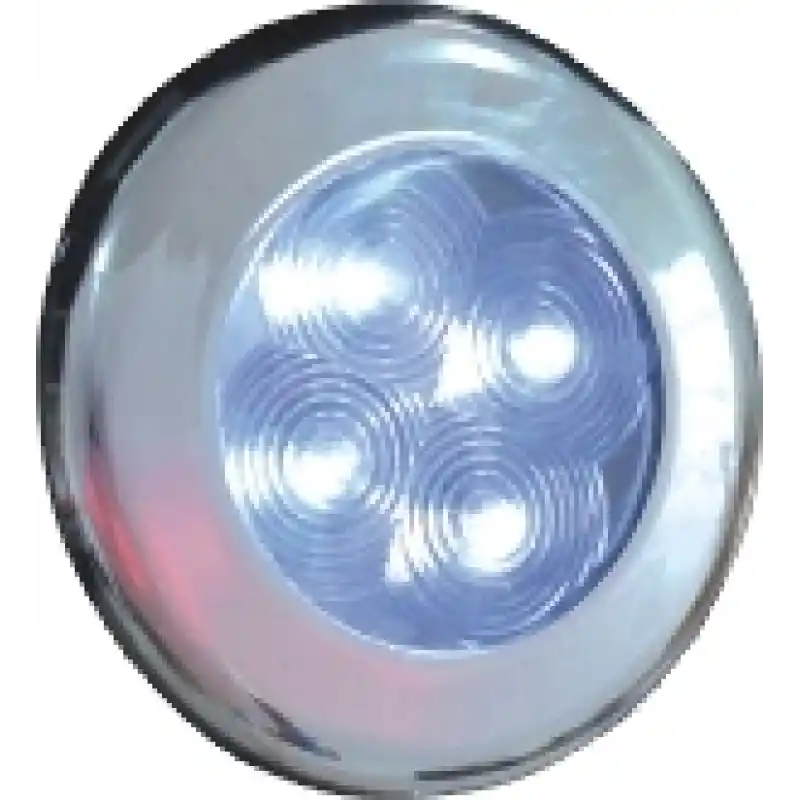 Aqualed 1W, 12V/24V, Beyaz Lamba, Dış Krom Renkli