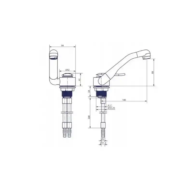 Comet Florenz Sıcak-Soğuk Katlanır Musluk (Mikro Switchli)