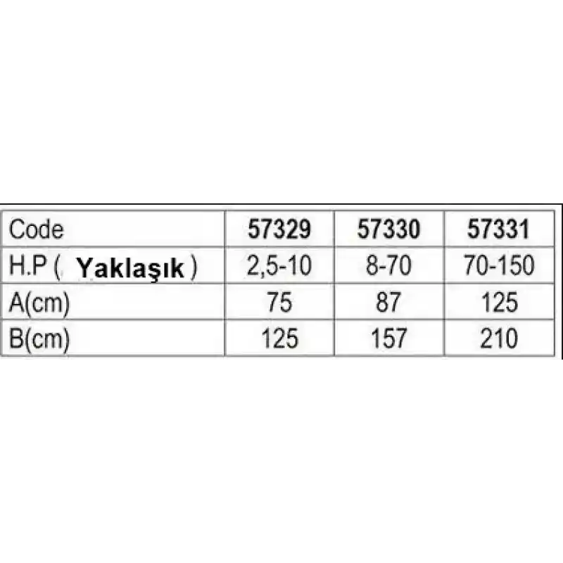 Dıştan Takma Motor Örtüsü - Tam Boy - 2,5 - 10 Hp