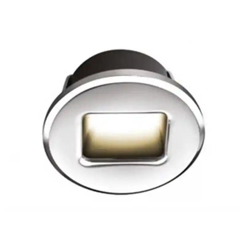 Ember Led Merdiven Lambası Sıcak Beyaz Yuvarlak, Parlak Krom 45 mm