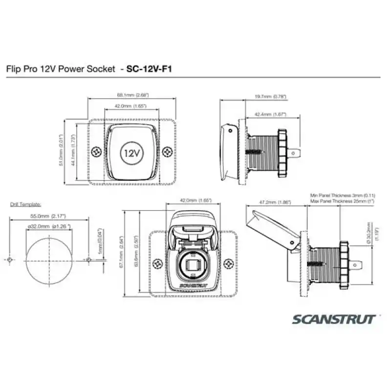Flip Pro SC-12V-F1 Soket 12V
