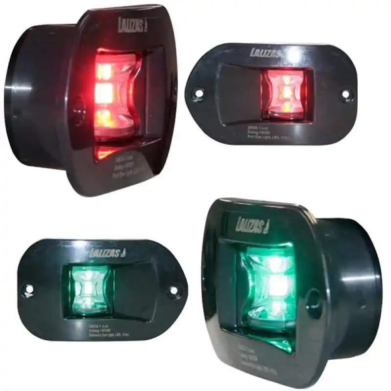 Fos Led 12 İskele&Sancak Feneri, Siyah, Gömme