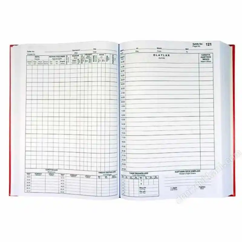  Güverte Jurnali Deck Log Book