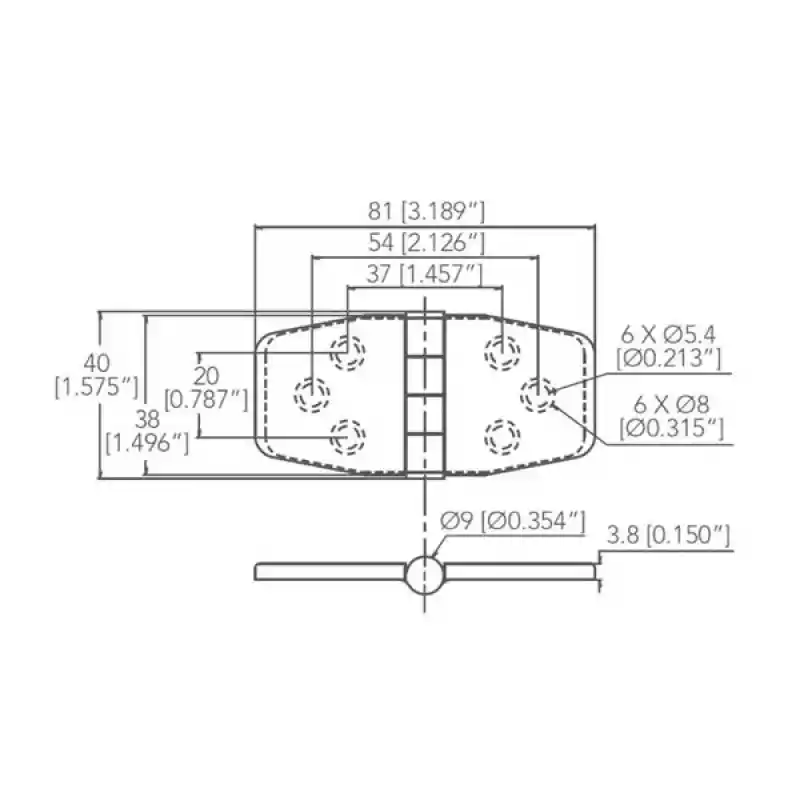 Kapaklı Menteşe 40X81mm
