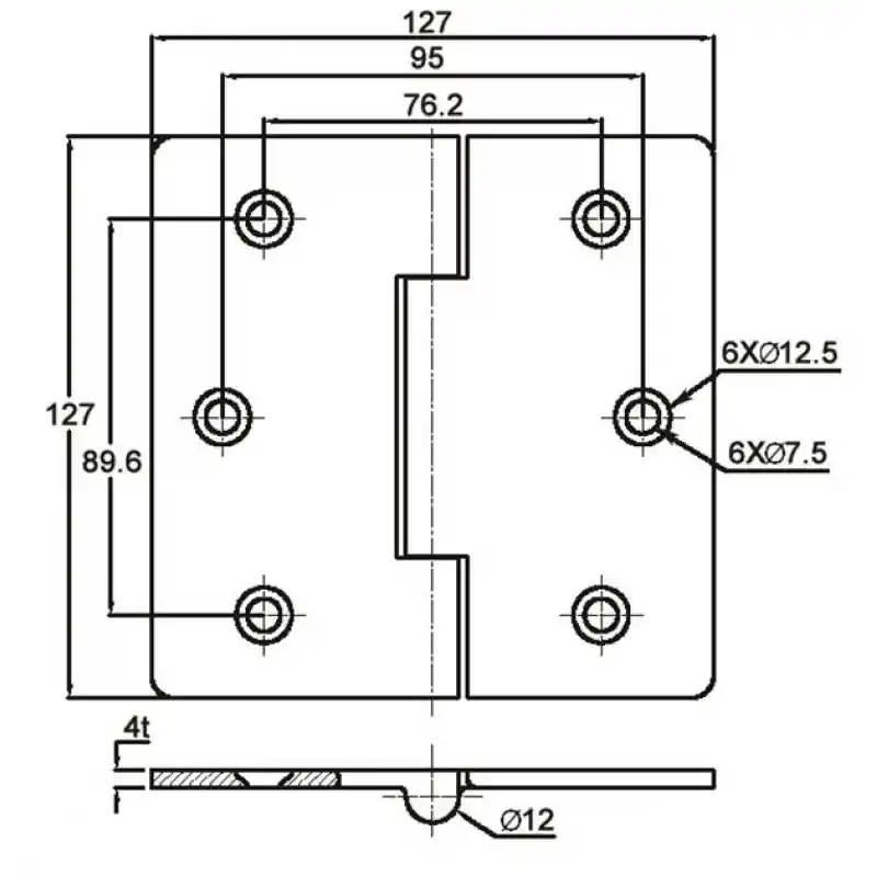 Kapı Menteşesi 127x127mm