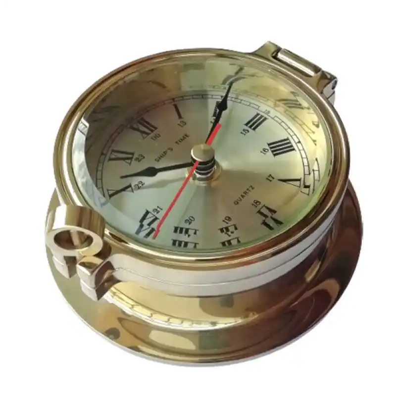 Lumboz Tip Pirinç Saat 12cm