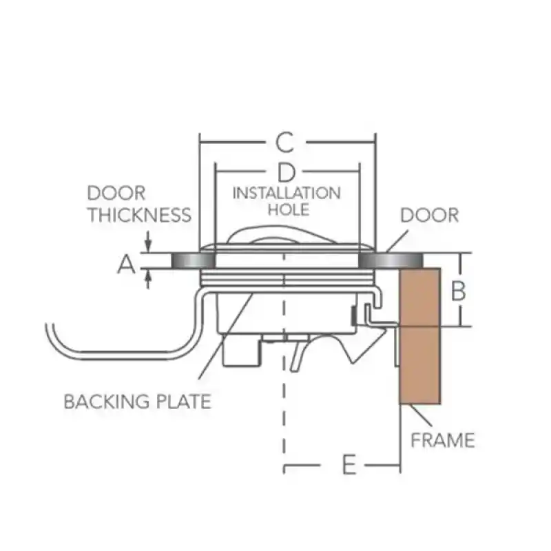 Mandallı gömme kulp 61.5mm
