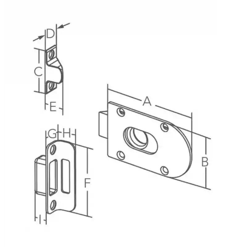Marine Town Yaylı, Sürgülü Kapı Kilidi 91x56mm