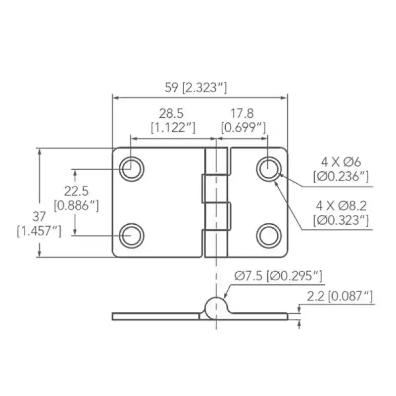 MENTEŞE, 316 PASL.ÇELİK  37X59mm