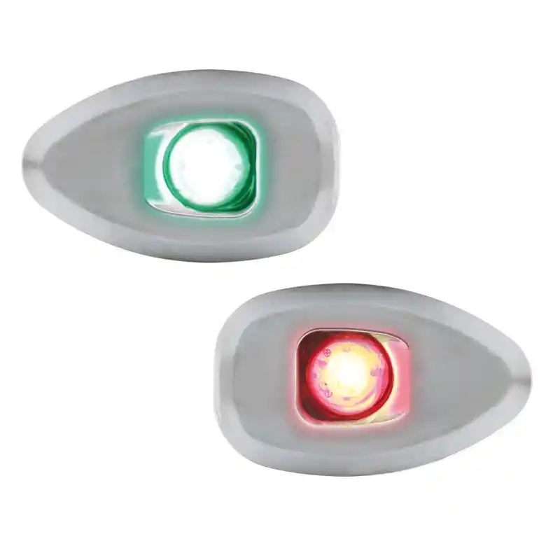 Mıcro Led 12 İskele&Sancak 112.5° Feneri, Set, Yüzey Mon.,Krom G.,Deliksiz