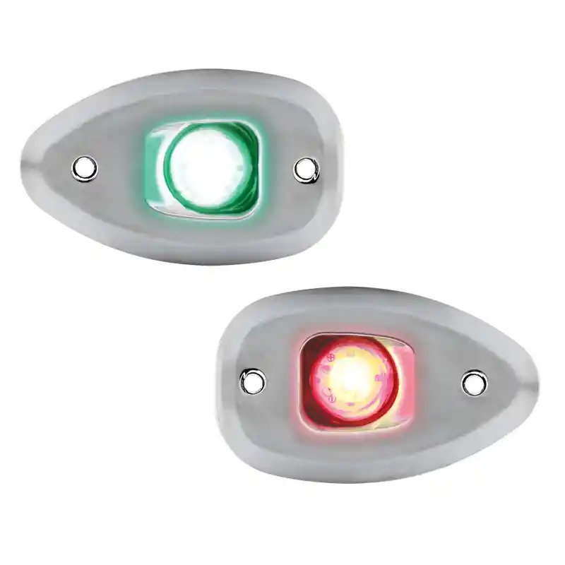 Mıcro Led 12, İskele&Sancak 112.5° Feneri, Set,Yüzey Mon.,Krom G.,Delikli