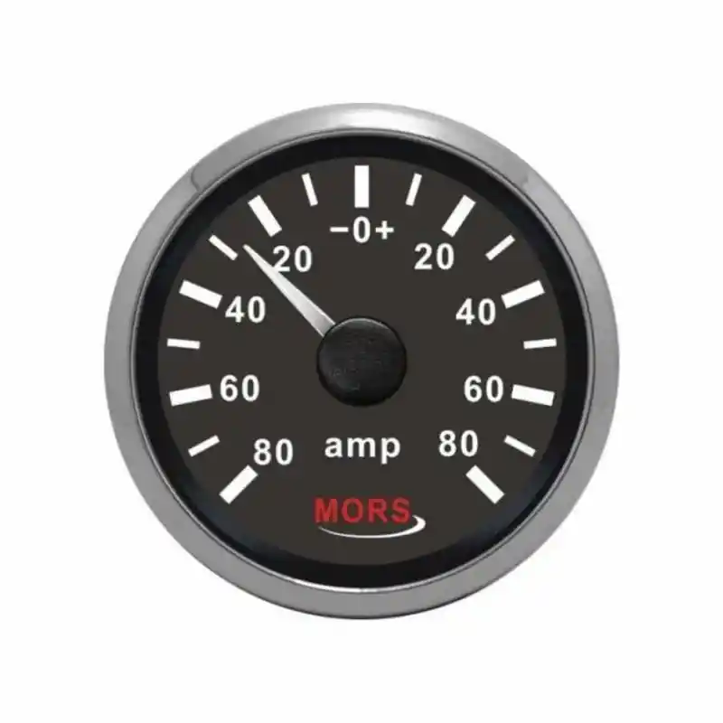 Mors Ampermetre Gösterge 12-24V - Siyah