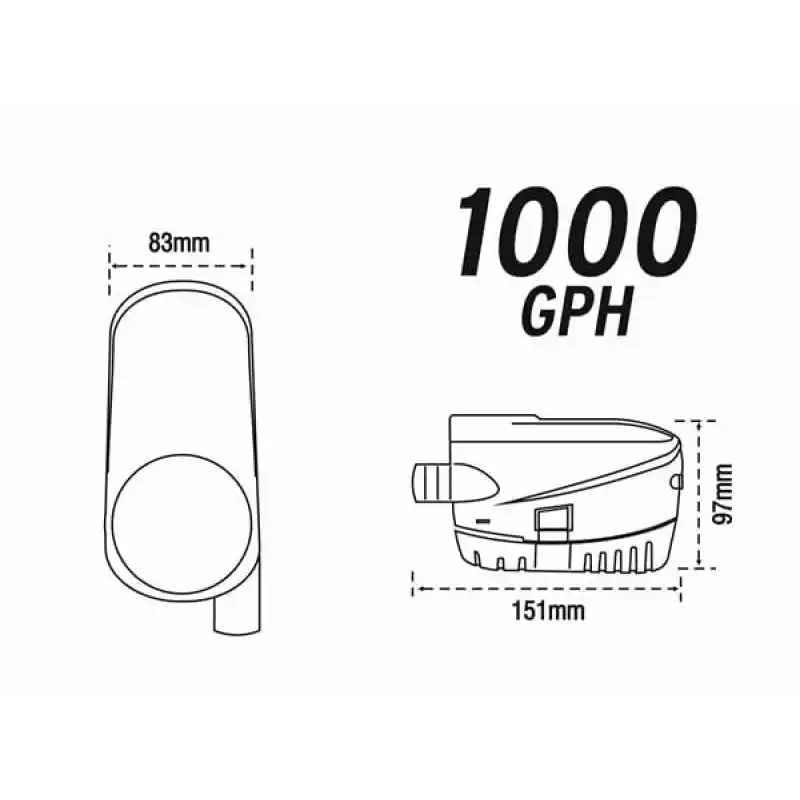 Nuova Rade 12V/1000 Gph Otomatik Sintine Pompası