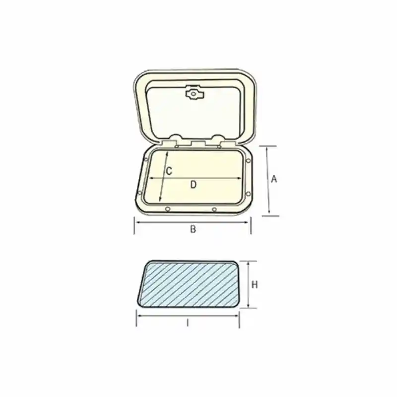 Nuova Rade Dikdörtgen Plastik Hatch 27X45cm