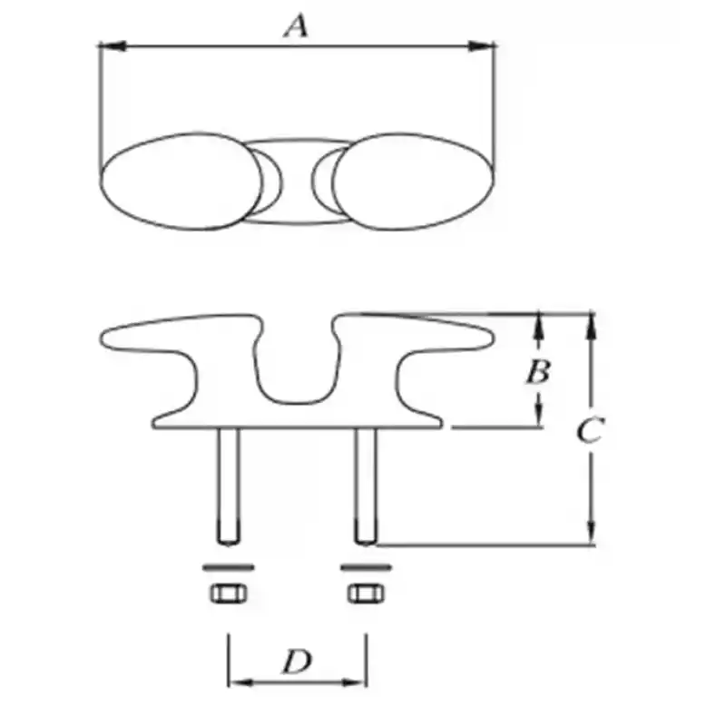 Paslanmaz Çelik Koç boynuzu 260x72 mm