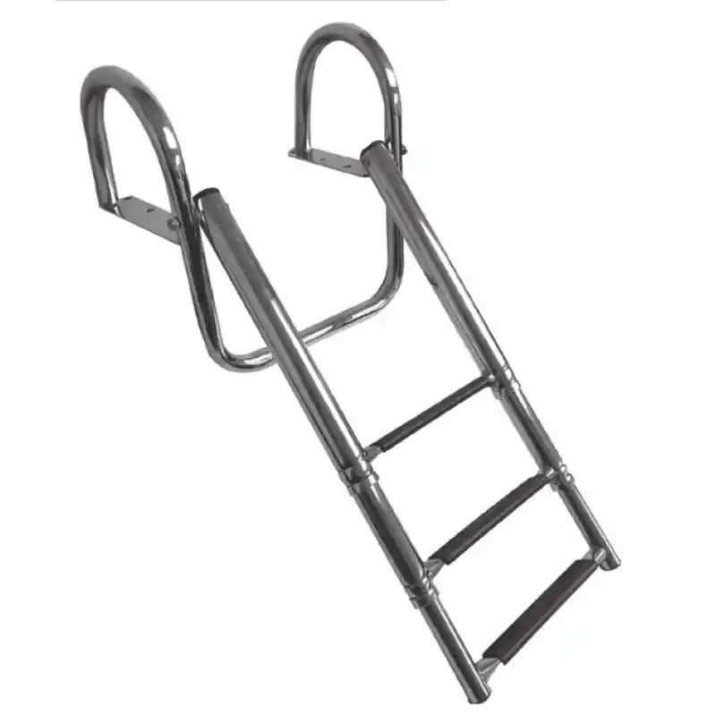 Platform Üstü Teleskopik Krom Merdiven 4 Basamaklı