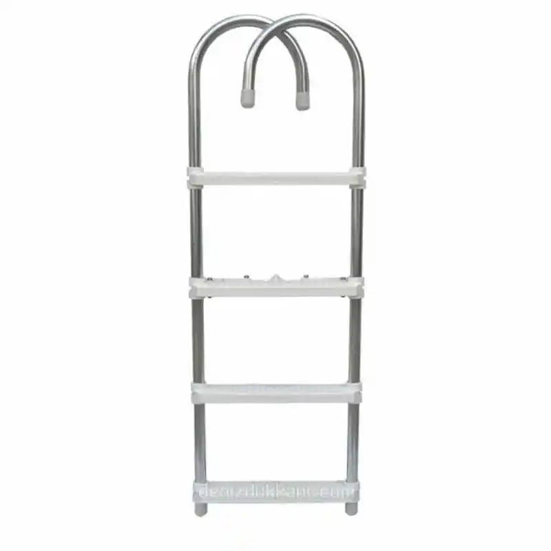Portatif Katlanabilir Alüminyum Tekne Merdiveni - 3 Basamak - 84cm