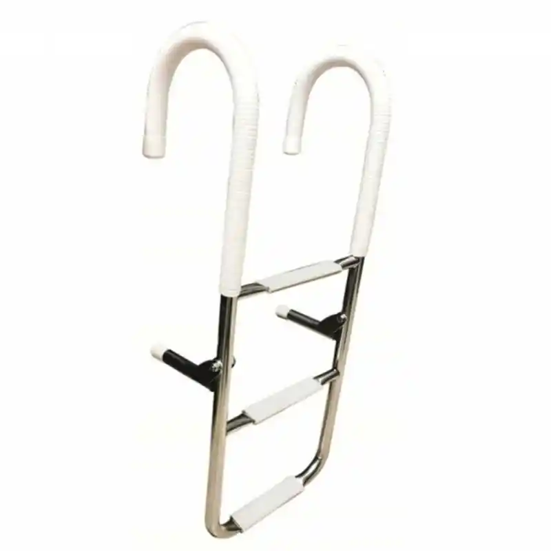 Portatif Krom Tekne Merdiveni - 4 Basamak - 110cm